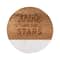 Craft Express 4ct. 3.93" Coaster Marble & Wood Laserable Round